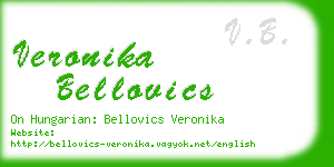 veronika bellovics business card